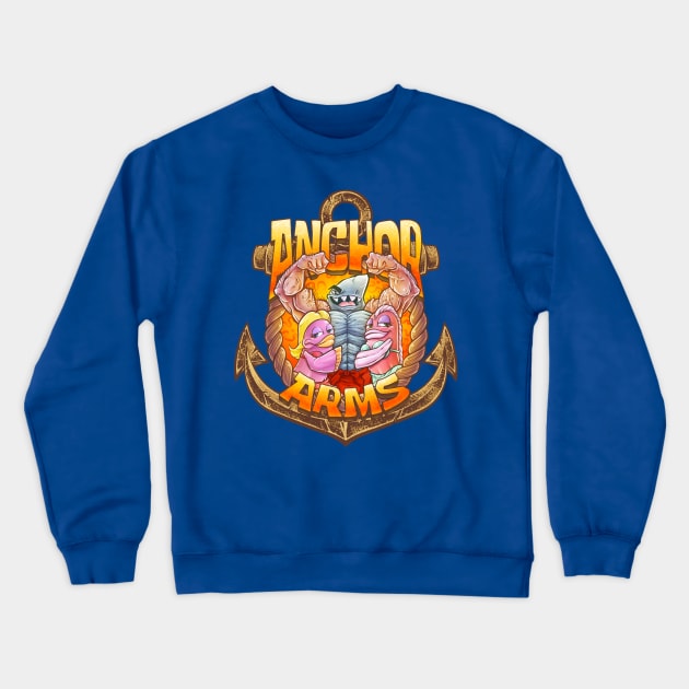 Anchor Arms Crewneck Sweatshirt by indiespiv